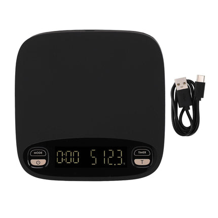 Coffee Scale Highly Accurate Touch Invisible Screen Maximum Weighing Capacity 2kg 0.1g Graduation Value Unit Conversion Electronic Baking Scale.