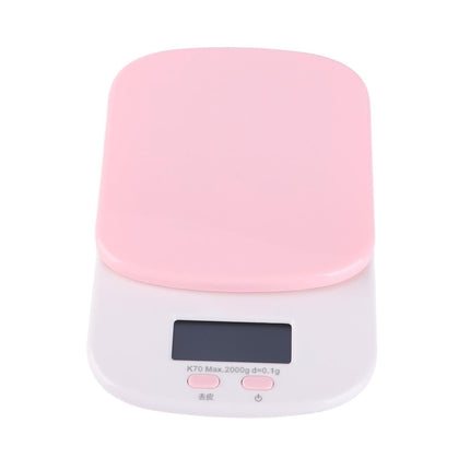 DIY Kitchen Electronic Scale 0.1g HighAccuracy Portable Mini Scale for Kitchen Home(Pink ).