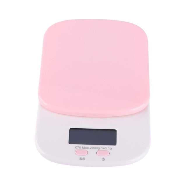 DIY Kitchen Electronic Scale 0.1g HighAccuracy Portable Mini Scale for Kitchen Home(Pink ).