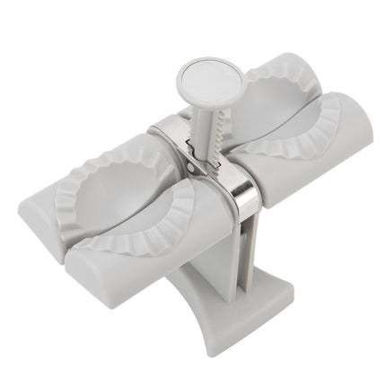 Dumpling Mold Machine Automatic ABS and Stainless Steel Double Head Dumpling Maker for Home Kitchen.