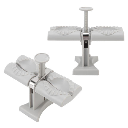 Dumpling Mold Machine Automatic ABS and Stainless Steel Double Head Dumpling Maker for Home Kitchen.