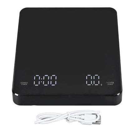 Electronic Digital Food Scale LED Multi Functional Timer Accurate Intelligent Coffee Scale for Daily Life.
