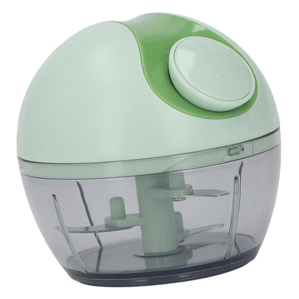 Manual Garlic Chopper Multifunctional Mini Hand Pull String Garlic Mincer Food Processor for Home Light Green.