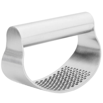 Manual Garlic Press Masher Crusher Squeezer with Brush Peeler Kit Kitchen Gadget Set.