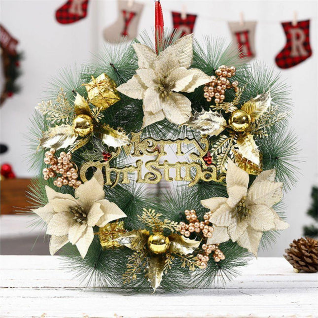 Christmas Wreath Door Wreath Outdoor Winter Wreaths for Front Door Outside Holiday Wreaths Indoors Office Door with Lights Large Wreath Welcome Wreaths.