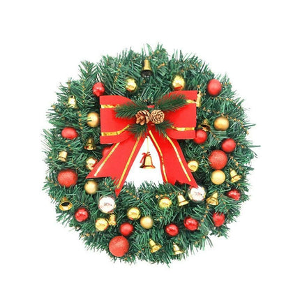 Christmas Wreath, Artificial Winter Christmas Red Wreath, Front Door Christmas Wreath for Indoor Outdoor Home Office Wall Wedding - B - 40cm.