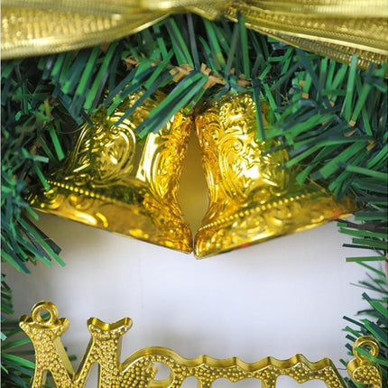 Merry Christmas Wreath 12 Inch Christmas Decorations Front Door Wreath Ornament Wall Artificial Pine Garland for Christmas Party Decor - 30CM.
