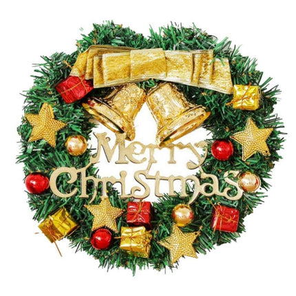 Merry Christmas Wreath 12 Inch Christmas Decorations Front Door Wreath Ornament Wall Artificial Pine Garland for Christmas Party Decor - 30CM.