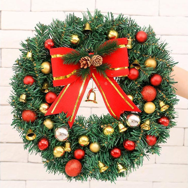 30cm Christmas Wreath with Lights, Christmas Decorations, Artificial Christmas Garland.