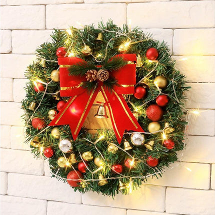 30cm Christmas Wreath with Lights, Christmas Decorations, Artificial Christmas Garland.