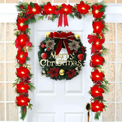 40cm Christmas Wreath, Christmas Decorations, Artificial Christmas Garland, Merry Christmas Ornament.