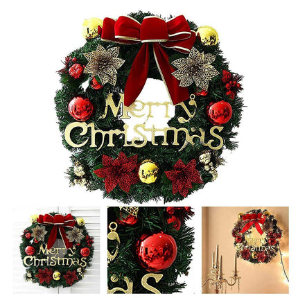 40cm Christmas Wreath, Christmas Decorations, Artificial Christmas Garland, Merry Christmas Ornament.