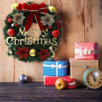 40cm Christmas Wreath, Christmas Decorations, Artificial Christmas Garland, Merry Christmas Ornament.