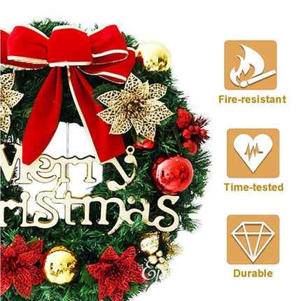 40cm Christmas Wreath, Christmas Decorations, Artificial Christmas Garland, Merry Christmas Ornament.