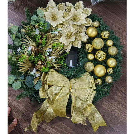 40cm Nativity Scene Christmas Wreath, Christmas Decorations, Artificial Christmas Wreath.