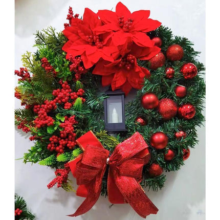 45cm Christmas Wreath with LED Light, Christmas Decoration, Artificial Christmas Wreath.