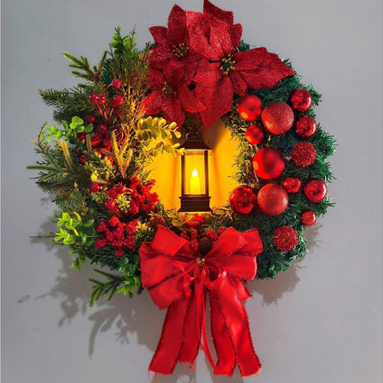 45cm Christmas Wreath with LED Light, Christmas Decoration, Artificial Christmas Wreath.