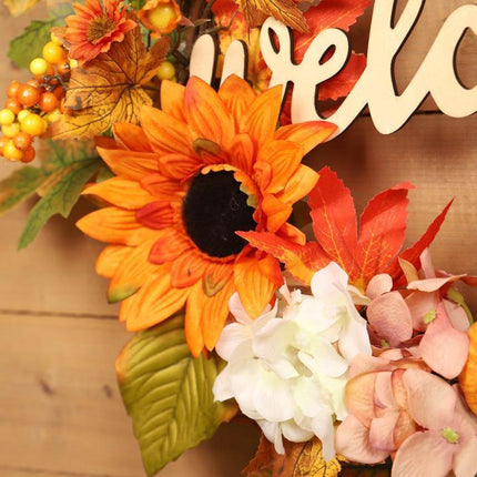 45cm Fall Wreath - Thanksgiving Wreath, Artificial Fall Garland, Welcome Wreath Decorations.
