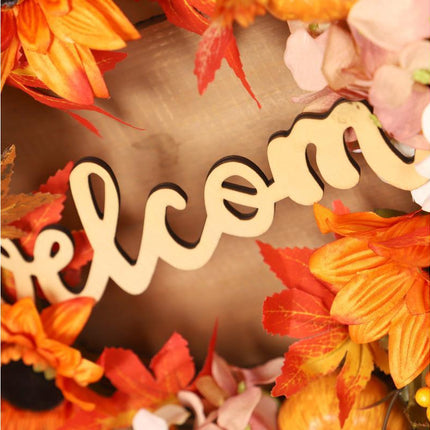 45cm Fall Wreath - Thanksgiving Wreath, Artificial Fall Garland, Welcome Wreath Decorations.