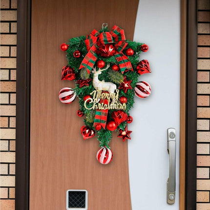 48cm Christmas Wreath, Christmas Decorations, Artificial Christmas Garland, Christmas Wall Elk Wreath.
