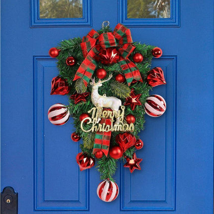 48cm Christmas Wreath, Christmas Decorations, Artificial Christmas Garland, Christmas Wall Elk Wreath.