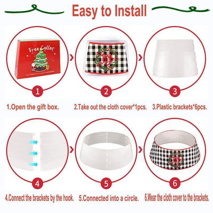 Christmas Tree Collar, 48 Inch Christmas Tree Ring, Foldable Christmas Tree Skirt.