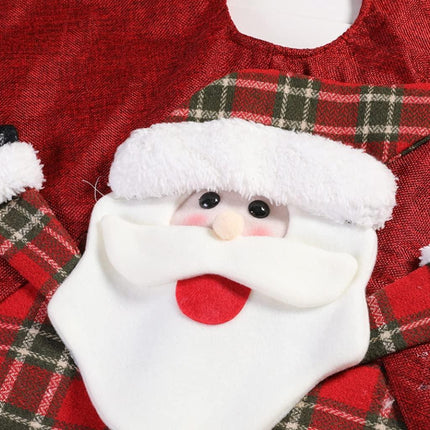 Christmas Tree Skirt, 48 Inch Christmas Tree Skirt Collar, 3D Santa Claus Tree Skirt.
