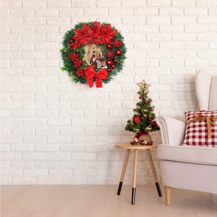 Nativity Christmas Wreath, 40cm Artificial Christmas Garlands, Christmas Decorations.