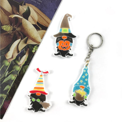 1 Set Keychain Mold Non Sticky Reusable DIY Silicone Easter Gnome Pendant Handicrafts Making Mold for Gift - Blue.