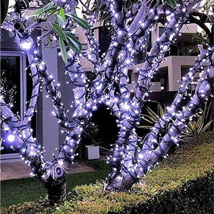 10M100LED Battery Operated Christmas String Lights with 8 Modes - White.