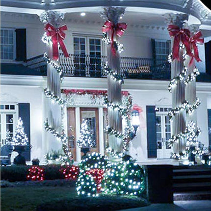10M100LED Battery Operated Christmas String Lights with 8 Modes - White.