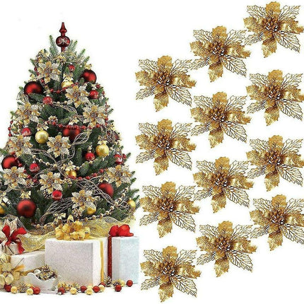 16 Pcs Christmas Tree Decoration, Christmas Glitter Christmas Tree Ornament Christmas Decoration Glitter.