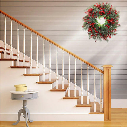 1pcs Winter Berry Wreath Christmas Tree Wreath Christmas Artificial Wreath Artificial Christmas Wreaths Xmas Porch Wreath.