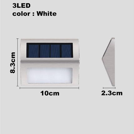 2 Pack Solar Step Lights Bright LED Solar Fence Lights For Garden Patio Decks-warm light.