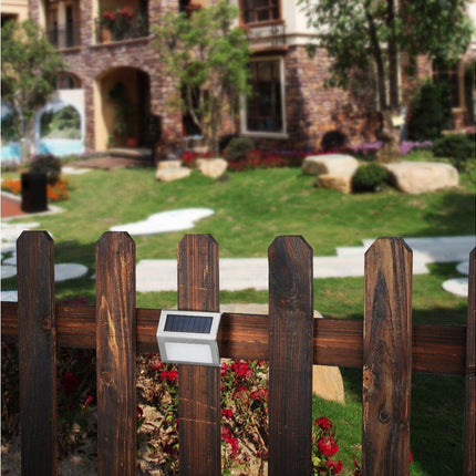 2 Pack Solar Step Lights Bright LED Solar Fence Lights For Garden Patio Decks-warm light.