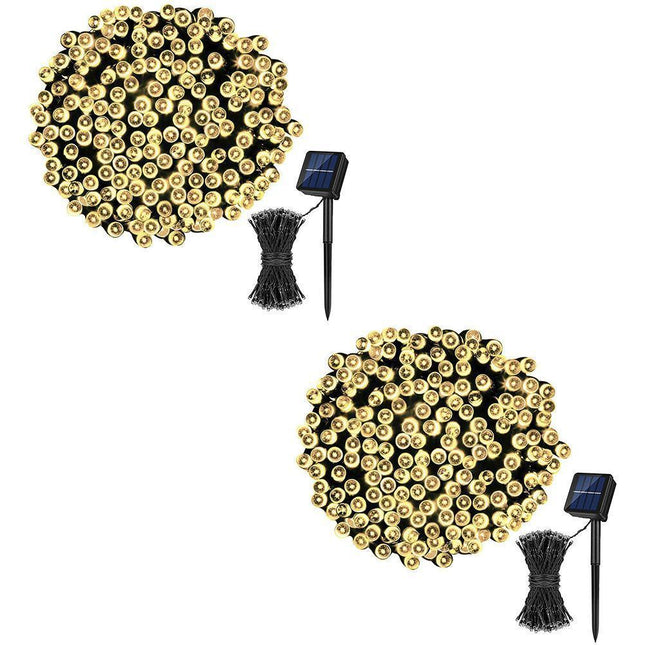 2 Pack Solar String Lights, 72ft 200 LED 8 Mode Christmas Fairy Lights for Garden, Yard, Home, Party.