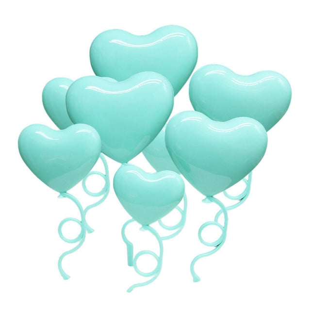 2 Sets Cake Toppers Creative Shape Vibrant Color 3D Visual Effect Food Grade Love Heart Cake Toppers Birthday Party Decorations Party Supplies - Green.