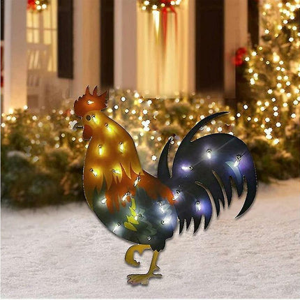 2D Christmas Dog With Led Lights Yard Decoration With Acrylic Garden Stake.
