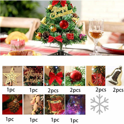 30Cm Mini Christmas Tree, Small Illuminated Christmas Tree,Mini Christmas Tree With Led Fairy Lights, Christmas Tree, Small Artificial Christmas Tree.