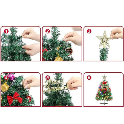 30Cm Mini Christmas Tree, Small Illuminated Christmas Tree,Mini Christmas Tree With Led Fairy Lights, Christmas Tree, Small Artificial Christmas Tree.