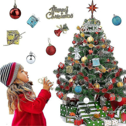 32 Christmas Tree Decoration Balls Christmas Tree Decoration Gift Box Christmas Tambourine Letter.
