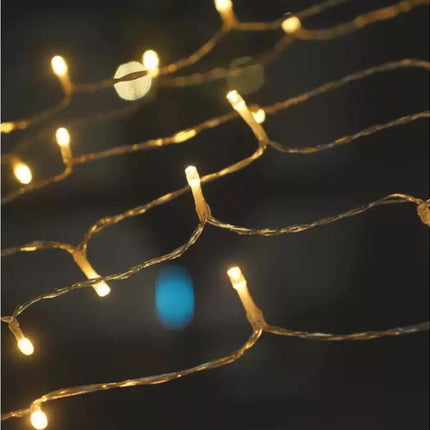350 LED Solar Waterfall String Light Fairy Xmas Tree Hanging Decor Outdoor - Warm White.