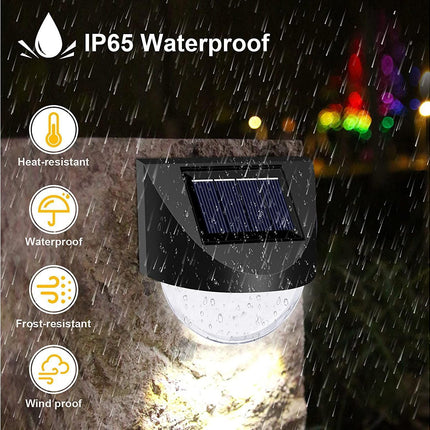 4 Pcs - Solar Mirror 1 Led - White Light.
