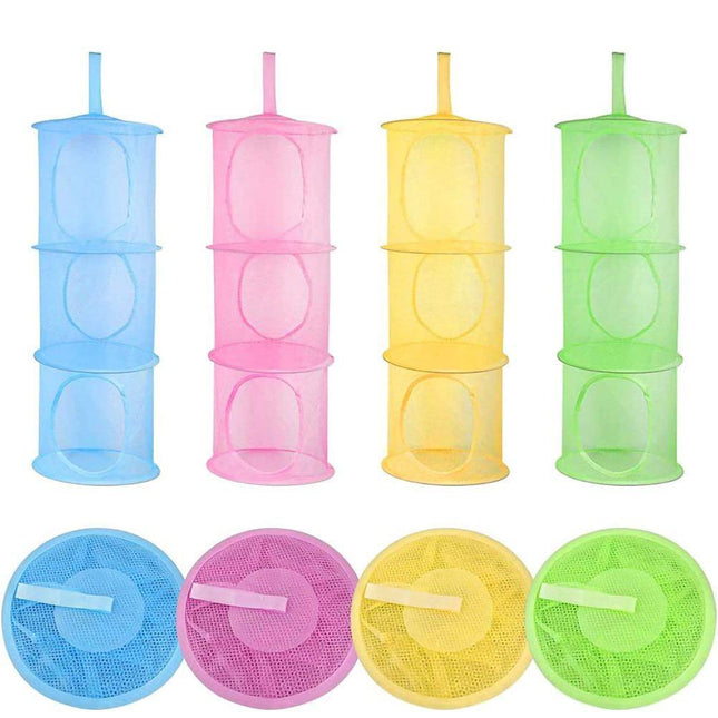 4-Storey Plush Storage Room, Foldable Space-Saving Storage Basket, Suitable For Babies Room, Bathroom, Balcony.