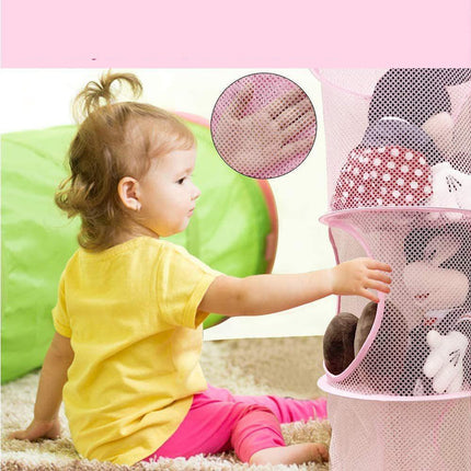 4-Storey Plush Storage Room, Foldable Space-Saving Storage Basket, Suitable For Babies Room, Bathroom, Balcony.