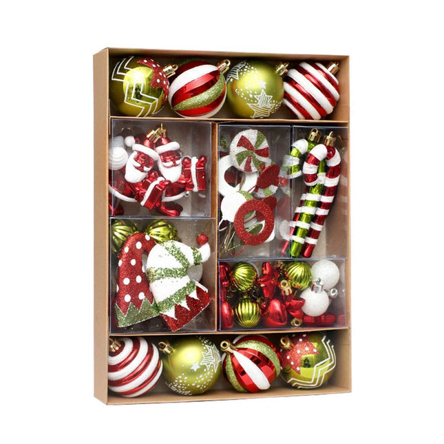 50Pcs Christmas Ornaments SetShatterproof Christmas Ball OrnamentsXmas Seasonal Decorative Assorted Baubles Pendants for Christmas Tree Party Holiday Indoor.