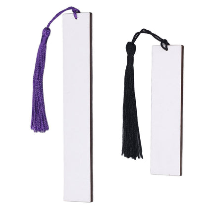 60 Pcs Sublimation Blanks Bookmark Double Sided Sublimation Blanks Products With Colorful Tassels For Diy Gift Labels.