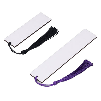 60 Pcs Sublimation Blanks Bookmark Double Sided Sublimation Blanks Products With Colorful Tassels For Diy Gift Labels.