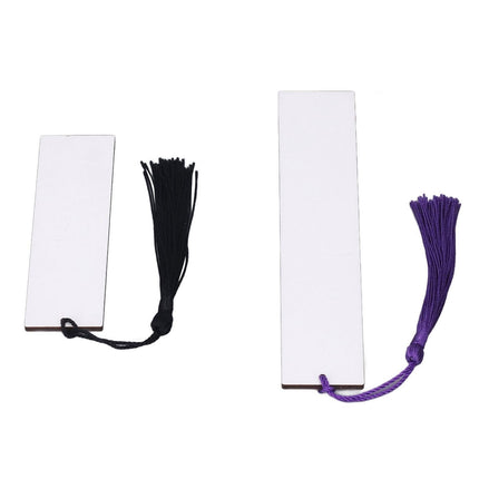 60 Pcs Sublimation Blanks Bookmark Double Sided Sublimation Blanks Products With Colorful Tassels For Diy Gift Labels.