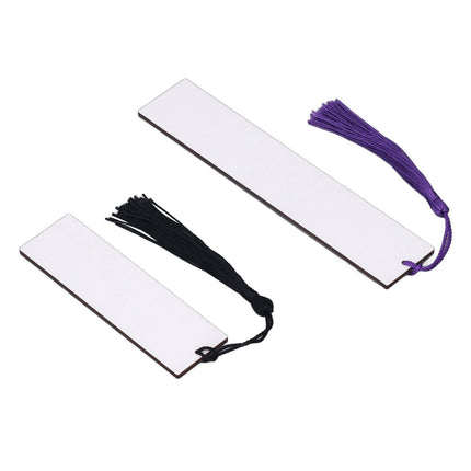 60 Pcs Sublimation Blanks Bookmark Double Sided Sublimation Blanks Products With Colorful Tassels For Diy Gift Labels.